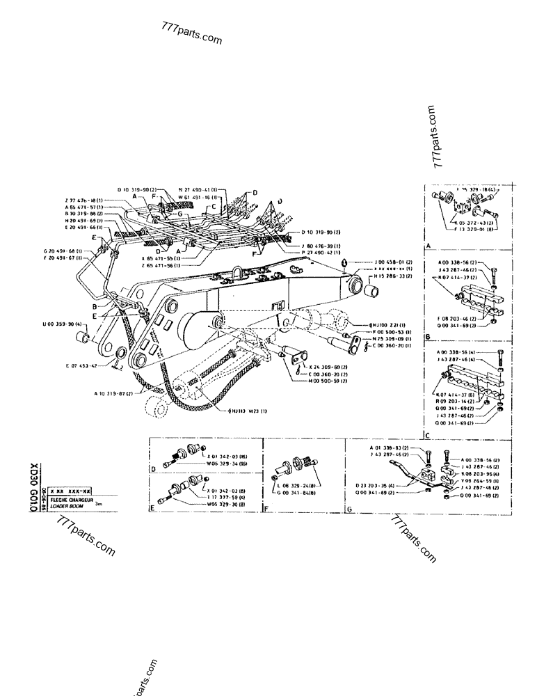 Part diagram LOADER BOOM 3M - CRAWLER EXCAVATORS Case 170 (POCLAIN CRAWLER EXCAVATOR (S/N 12341 TO 12492) (5/85-12/92)) | 777parts.com