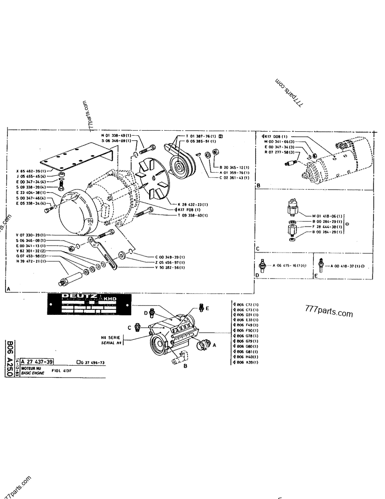 Part diagram BASIC ENGINE - CRAWLER EXCAVATORS Case 220 (POCLAIN CRAWLER EXCAVATOR (1/88-12/92)) | 777parts.com