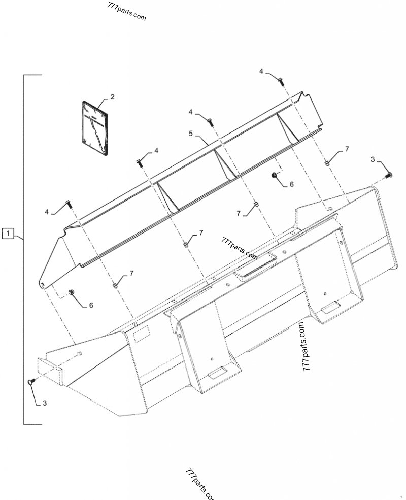 Spill guard on a 4 in 1 bucket