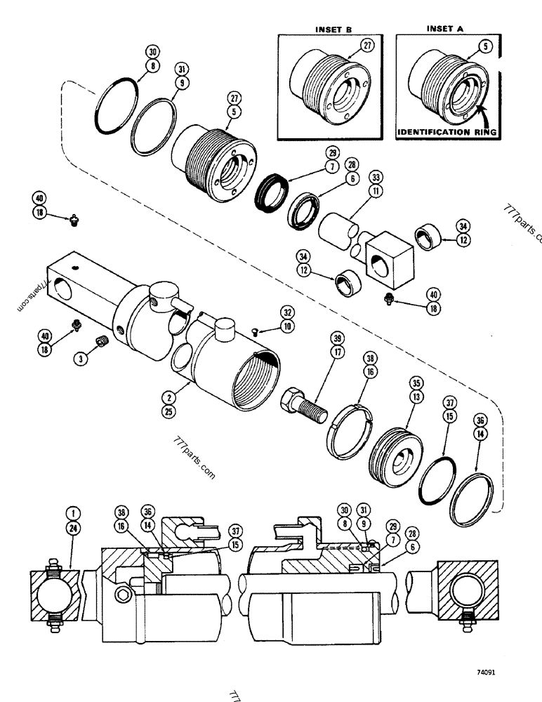 LIFT CYLINDER USED ON MODELS WITHOUT SELF LEVELING FEATURE - SKID STEER ...