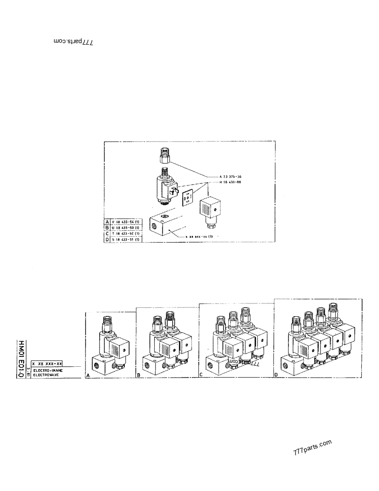 Part diagram ELECTROVALVE - CRAWLER EXCAVATORS Case 220 (POCLAIN CRAWLER EXCAVATOR (1/88-12/92)) | 777parts.com