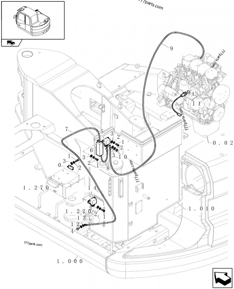 Part diagram COLD START - OPTIONAL CODE 72117768 - WHEELED EXCAVATORS Case WX95 TIER 3 (WHEELED EXCAVATOR (1/08-12/12)) | 777parts.com