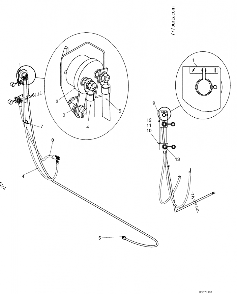 Part diagram DISCONNECT SWITCH - REMOTE JUMP START - COMPACT TRACK LOADERS Case 440CT (COMPACT TRACK LOADER - SERIES 3, ASN N7M483467 (1/08-3/11)) | 777parts.com