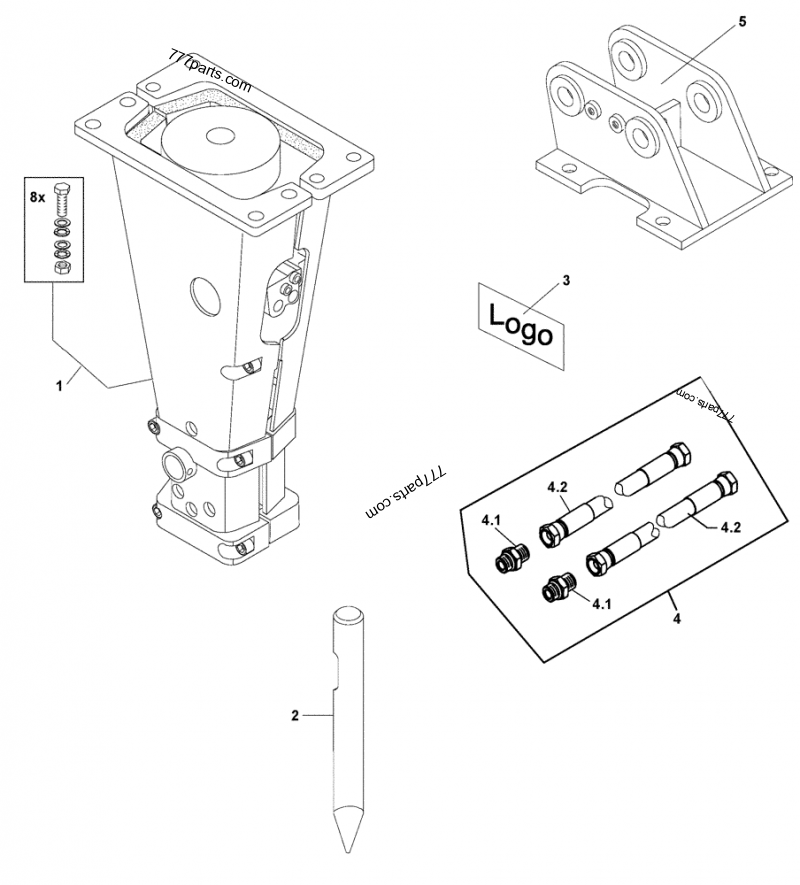Part diagram HYDRAULIC HAMMER CB65 TYPE S - CE ATTACHMENTS Case CB65 (HYDRAULIC HAMMER (1/05-)) | 777parts.com