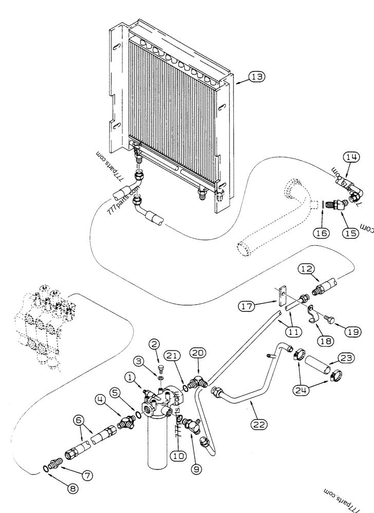 HYDRAULIC CIRCUIT COOLER 580LPS CGG0160030CGG0167532 LOADER