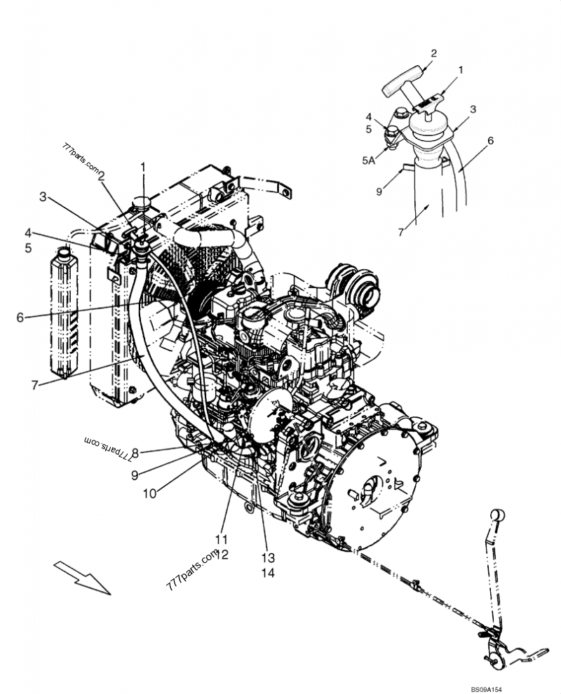 Part diagram OIL FILL - ENGINE - COMPACT TRACK LOADERS Case 440CT (COMPACT TRACK LOADER - SERIES 3, ASN N7M483467 (1/08-3/11)) | 777parts.com