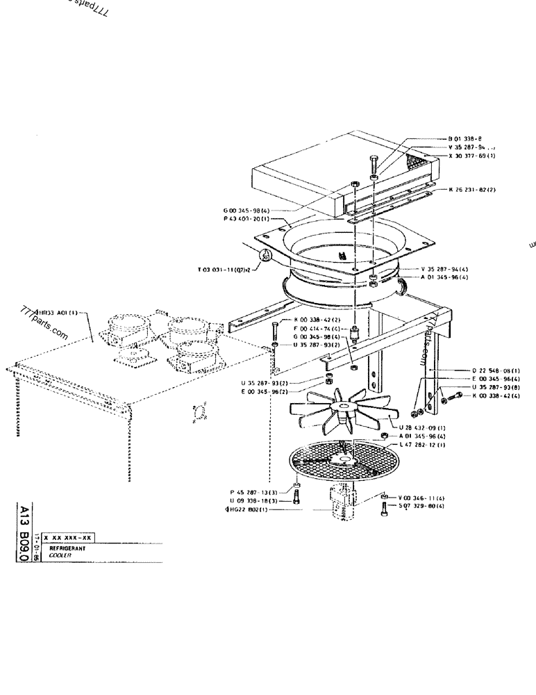 Part diagram COOLER - CRAWLER EXCAVATORS Case 170 (POCLAIN CRAWLER EXCAVATOR (S/N 12341 TO 12492) (5/85-12/92)) | 777parts.com