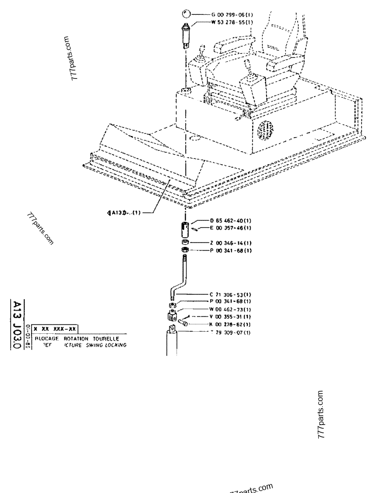 Part diagram SUPERSTRUCTURE SWING LOCKING - CRAWLER EXCAVATORS Case 170FG (POCLAIN EXCAVATOR W/ELECTRIC MOTOR (75KW 380V) (1/85-12/92)) | 777parts.com