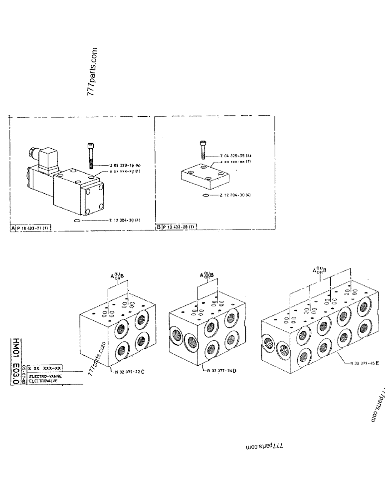 Part diagram ELECTROVALVE - CRAWLER EXCAVATORS Case 220 (POCLAIN CRAWLER EXCAVATOR (1/88-12/92)) | 777parts.com