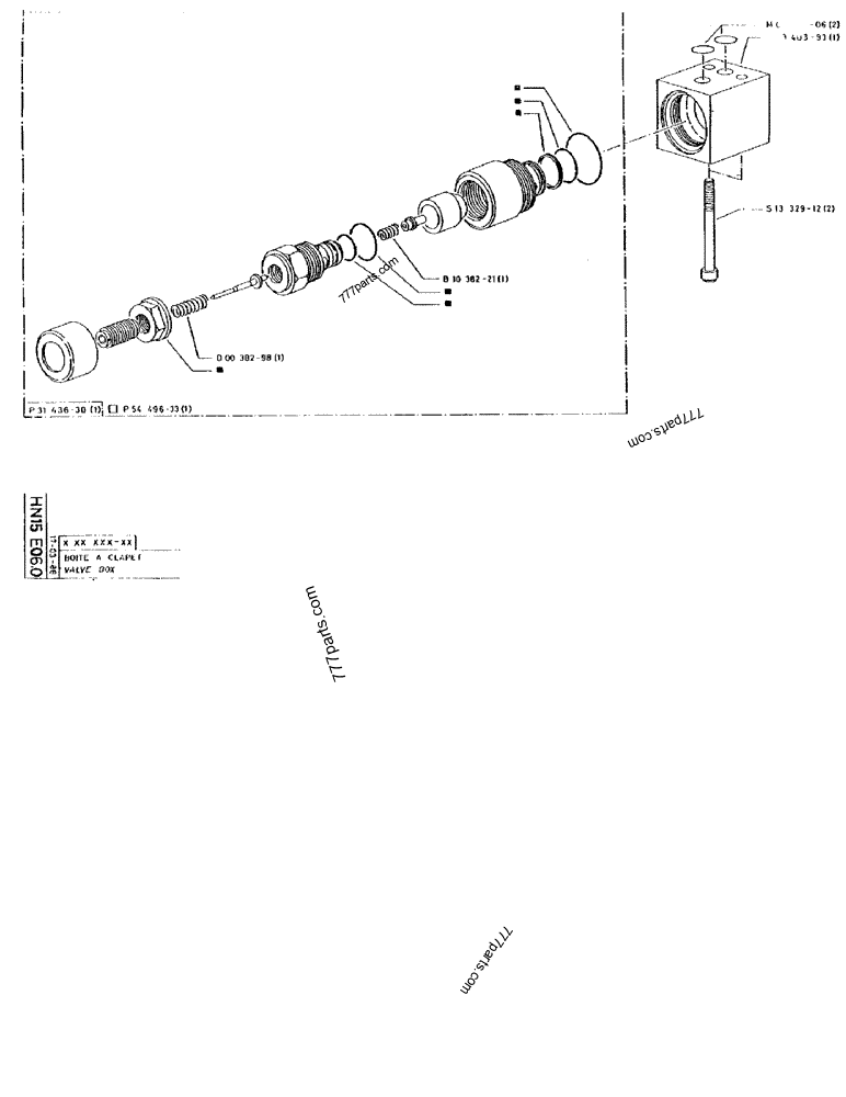 Part diagram VALVE BOX - CRAWLER EXCAVATORS Case 170FG (POCLAIN EXCAVATOR W/ELECTRIC MOTOR (75KW 380V) (1/85-12/92)) | 777parts.com