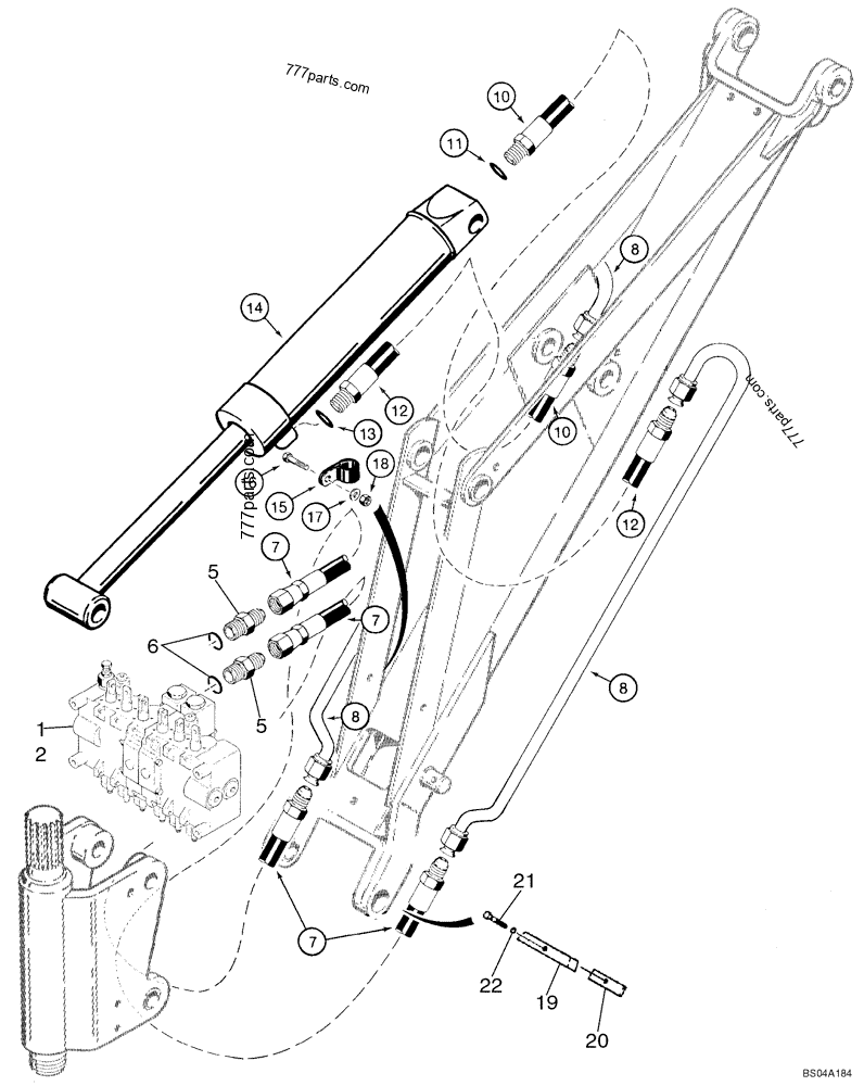 HYDRAULIC SYSTEM - BACKHOE BOOM CYLINDER (D100) - SKID STEER LOADERS ...