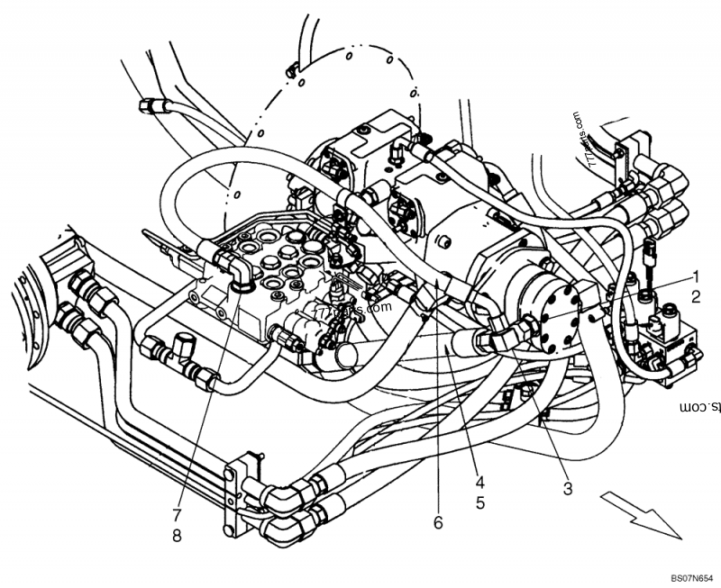 Part diagram HYDROSTATICS - RESONATOR (440CT EUROPE) - COMPACT TRACK LOADERS Case 440CT (COMPACT TRACK LOADER - SERIES 3, ASN N7M483467 (1/08-3/11)) | 777parts.com