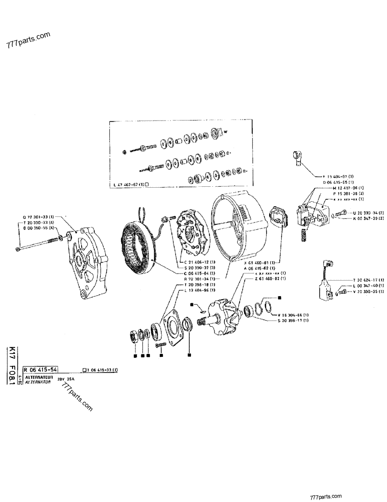Part diagram ALTERNATOR - CRAWLER EXCAVATORS Case 220 (POCLAIN CRAWLER EXCAVATOR (1/88-12/92)) | 777parts.com