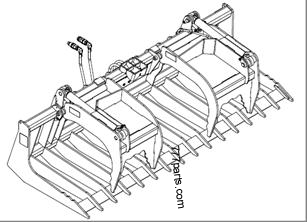 Part diagram GRAPPLES, BRUSH, CONSTRUCTION, 420CT - COMPACT TRACK LOADERS Case 420CT (COMPACT TRACK LOADER - SERIES 3, ASN N7M455401 (1/08-3/11)) | 777parts.com