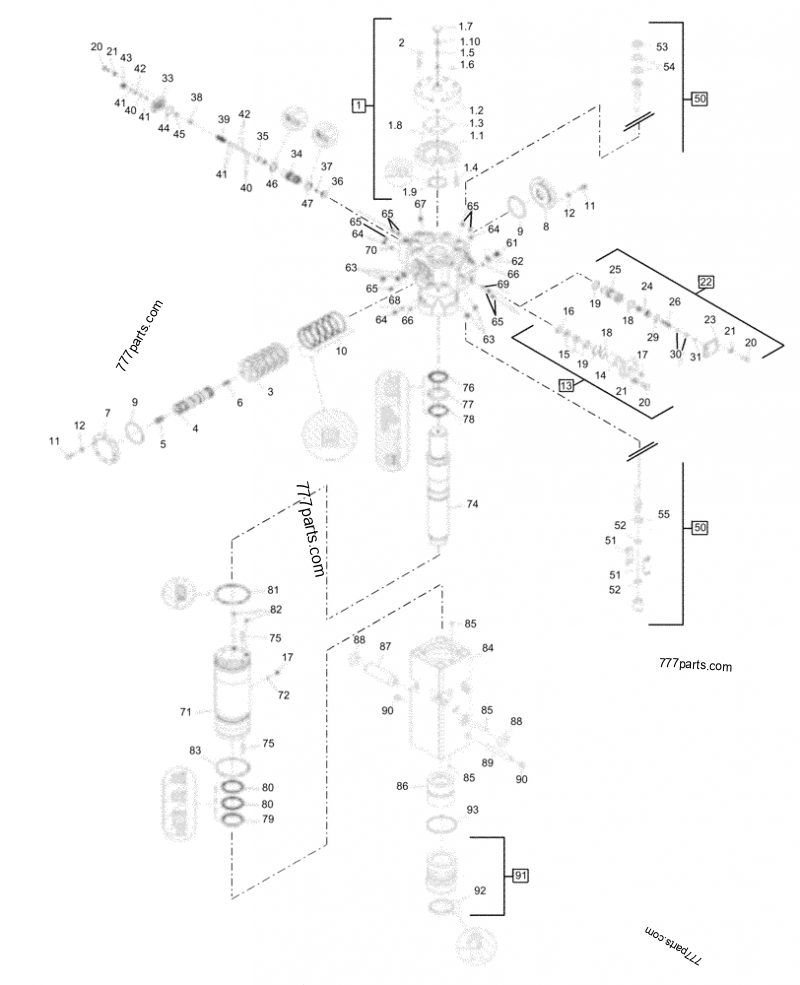 Part diagram MECHANISM - HYDRAULIC HAMMER CB290 TYPE S - CE ATTACHMENTS Case CB290S (HYDRAULIC HAMMER (1/05-)) | 777parts.com