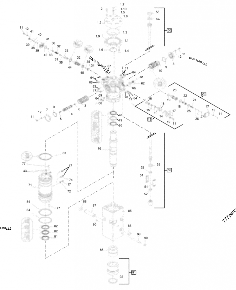 Part diagram MECHANISM - HYDRAULIC HAMMER CB370 TYPE S - CE ATTACHMENTS Case CB370S (HYDRAULIC HAMMER (1/05-)) | 777parts.com