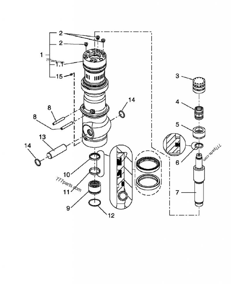 Part diagram MECHANISM - HYDRAULIC HAMMER CB135 TYPE S - CE ATTACHMENTS Case CB135S (HYDRAULIC HAMMER (1/05-)) | 777parts.com