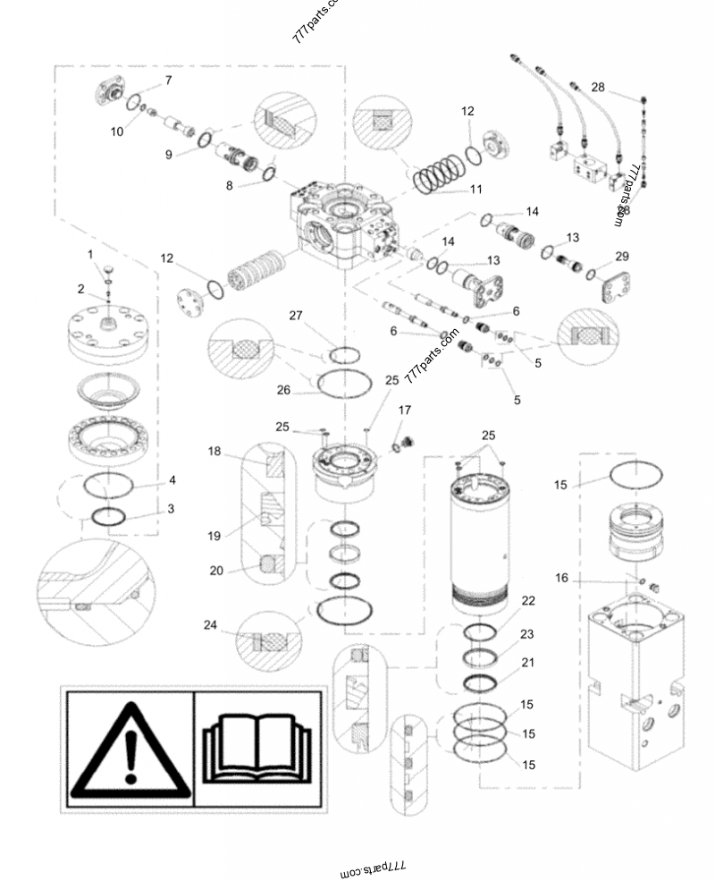 Part diagram PACKAGE SEALS - HYDRAULIC HAMMER CB470 TYPE S - CE ATTACHMENTS Case CB470S (HYDRAULIC HAMMER (1/05-)) | 777parts.com