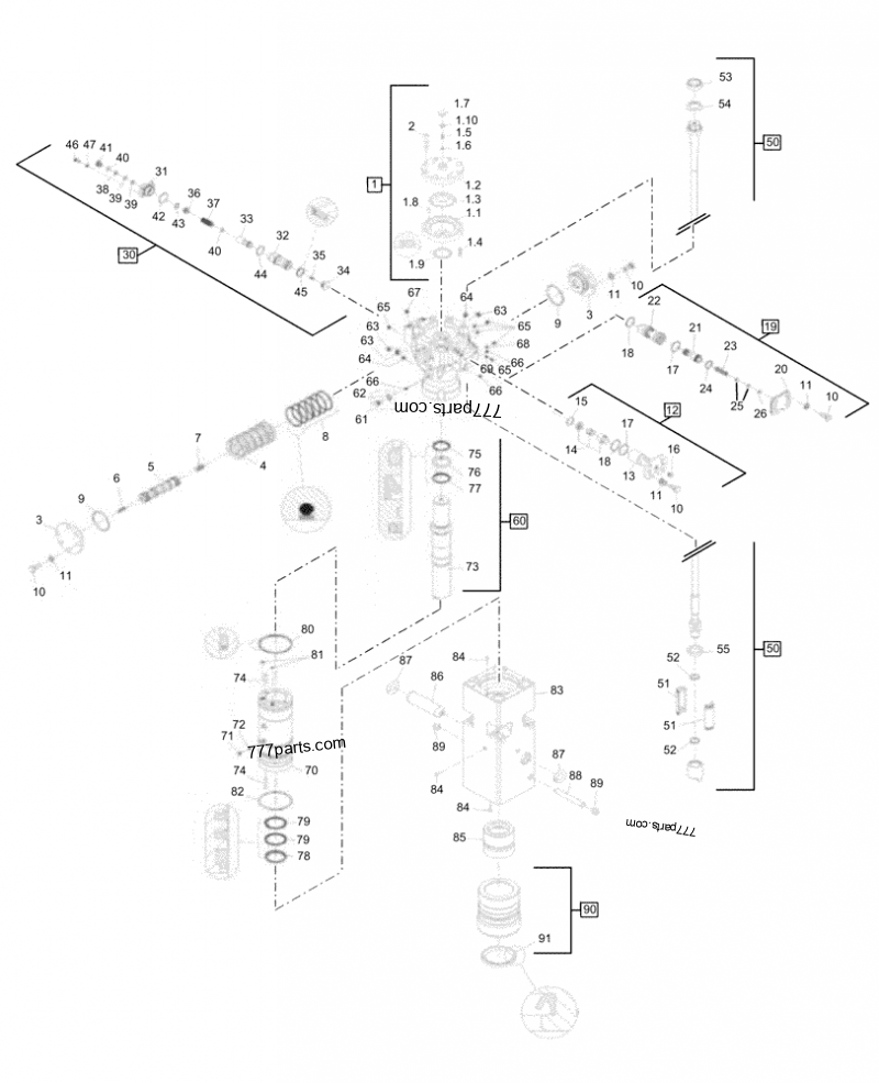 Part diagram MECHANISM - HYDRAULIC HAMMER CB240 TYPE S - CE ATTACHMENTS Case CB240S (HYDRAULIC HAMMER (1/05-)) | 777parts.com
