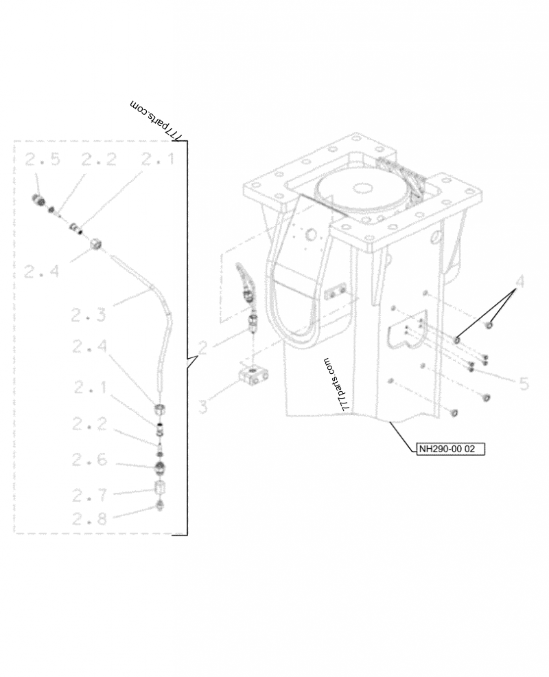 Part diagram MANUAL GREASING - CB290 TYPE S - CE ATTACHMENTS Case CB290S (HYDRAULIC HAMMER (1/05-)) | 777parts.com
