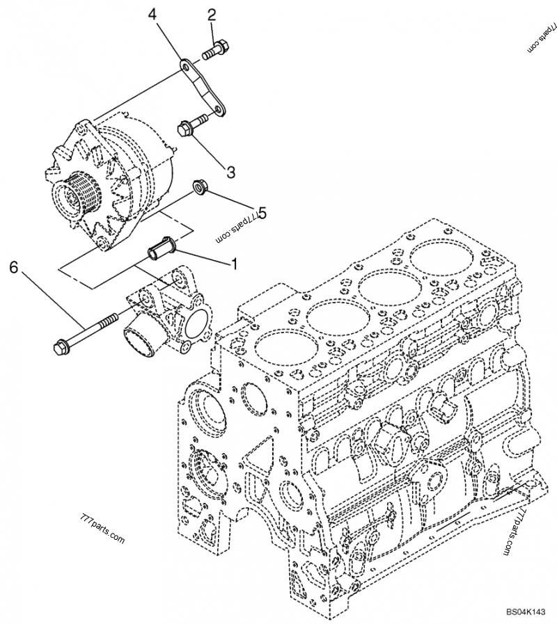 Part diagram ALTERNATOR MOUNTING - COMPACT TRACK LOADERS Case 440CT (COMPACT TRACK LOADER - SERIES 3, ASN N7M483467 (1/08-3/11)) | 777parts.com
