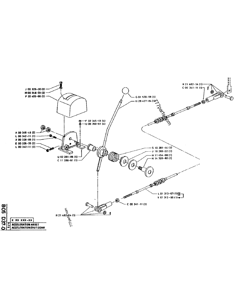 Part diagram ACCELERATION/SHUT-DOWN - CRAWLER EXCAVATORS Case 220 (POCLAIN CRAWLER EXCAVATOR (1/88-12/92)) | 777parts.com