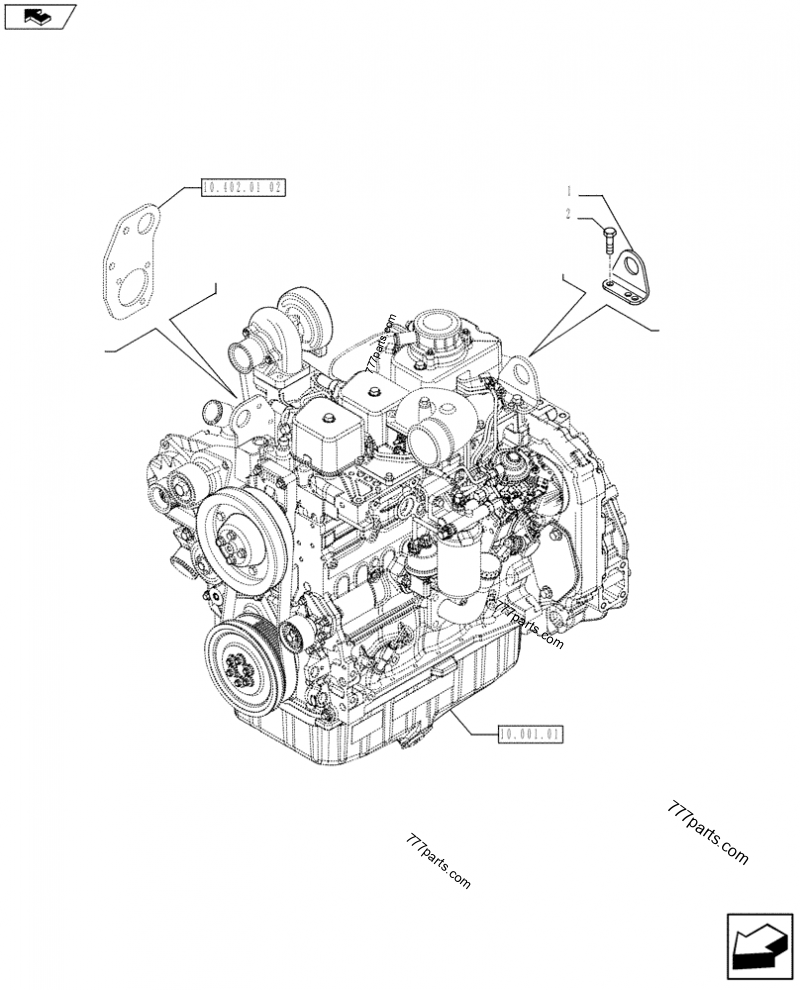 HOOKS - ENGINE (2852182) - ENGINES FPT Case F4GE9484C J601