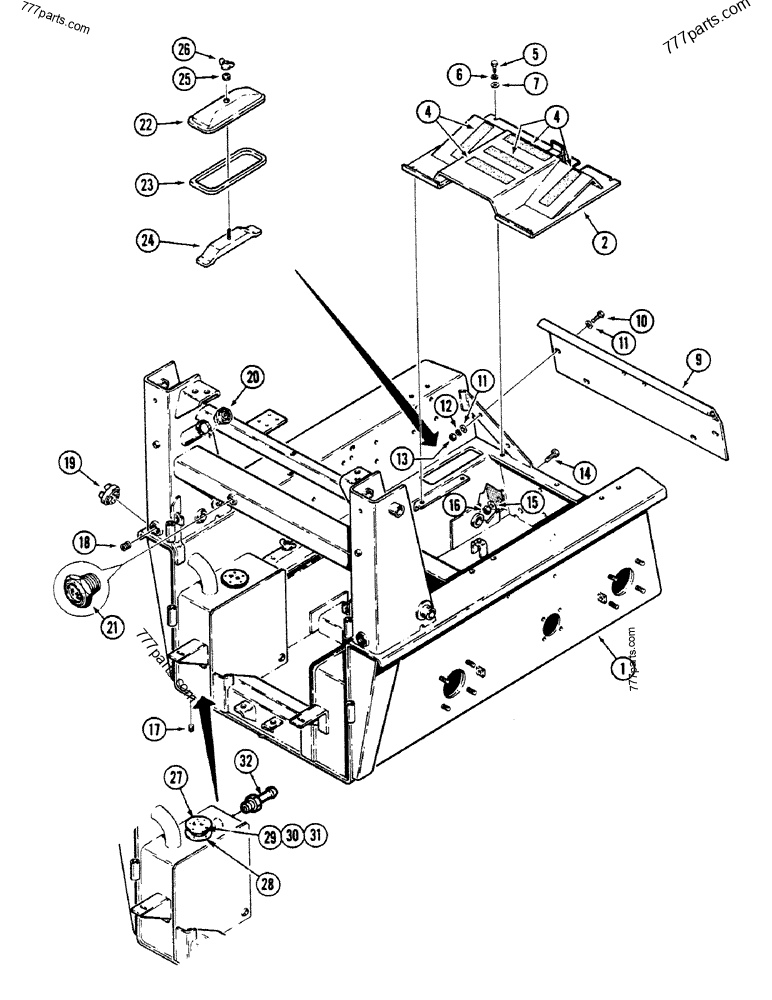 MAIN FRAME AND FLOOR PARTS - SKID STEER LOADERS Case 1835B (CASE