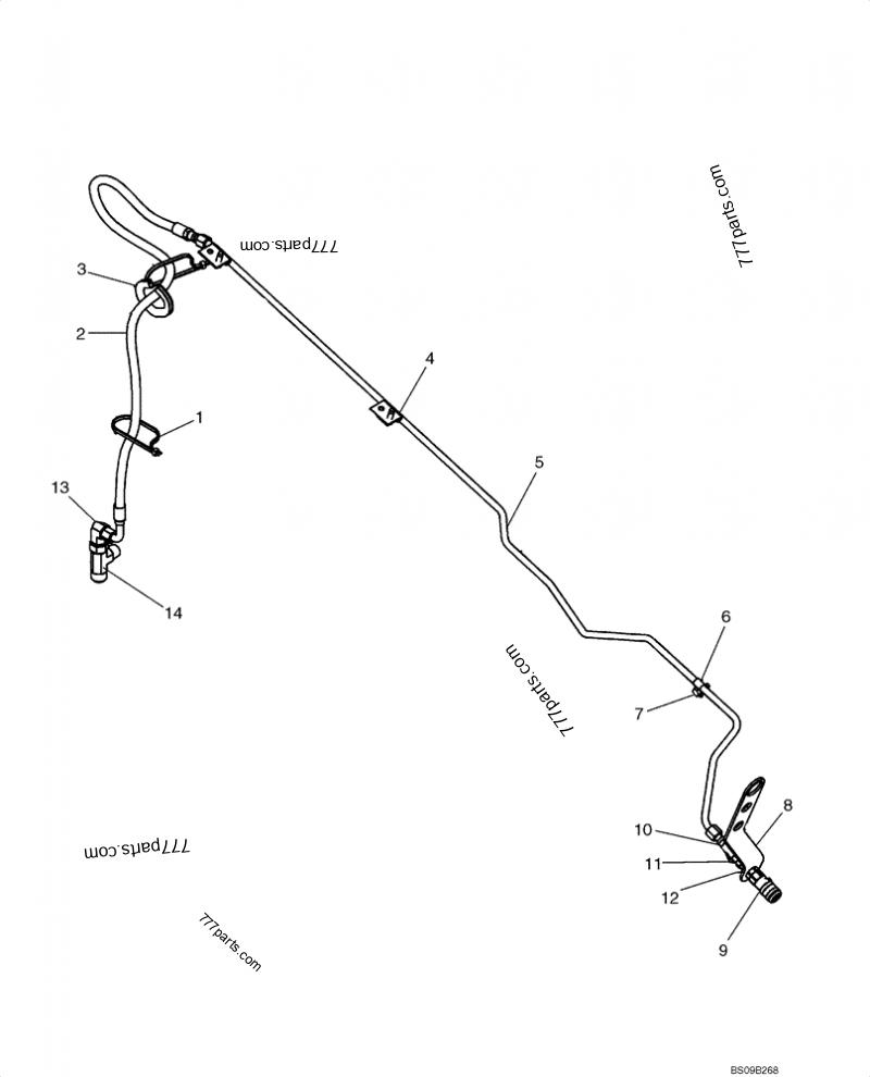 Part diagram HYDRAULICS - CASE DRAIN; HIGH FLOW - COMPACT TRACK LOADERS Case 420CT (COMPACT TRACK LOADER - SERIES 3, ASN N7M455401 (1/08-3/11)) | 777parts.com