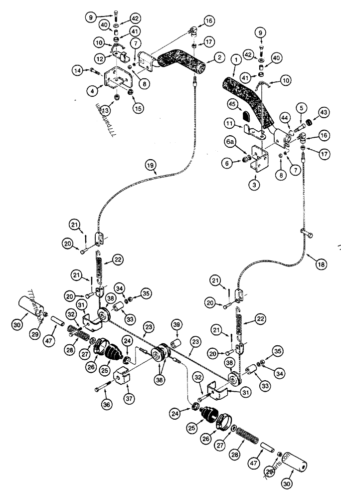 PARKING LATCH AND OPERATORS RESTRAINTS - SKID STEER LOADERS Case