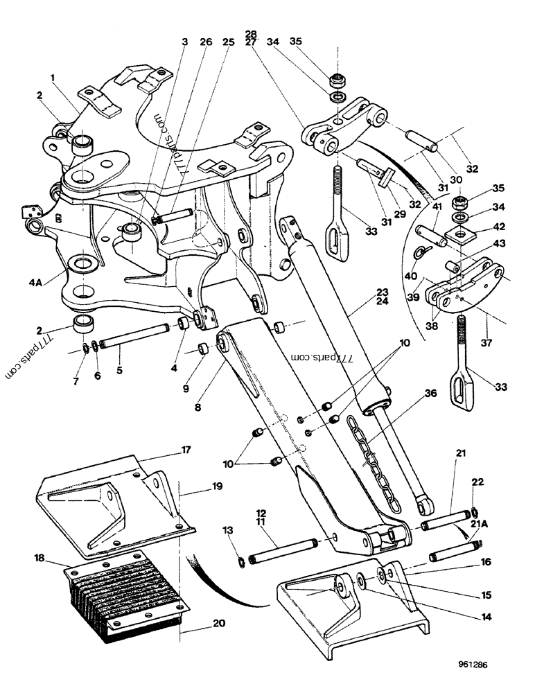 AXIAL BACKHOE - MOUNTING FRAME AND STABILIZERS - LOADER BACKHOES Case ...