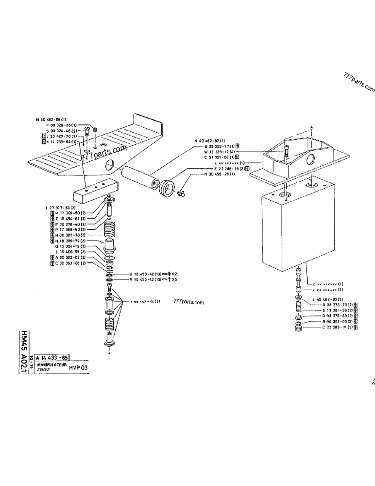 Part diagram LEVER - CRAWLER EXCAVATORS Case 220 (POCLAIN CRAWLER EXCAVATOR (1/88-12/92)) | 777parts.com