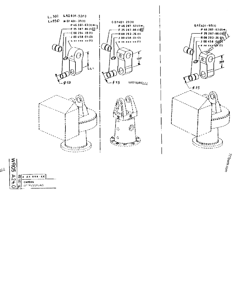 Part diagram GRAB COUPLING - CRAWLER EXCAVATORS Case 170FG (POCLAIN EXCAVATOR W/ELECTRIC MOTOR (75KW 380V) (1/85-12/92)) | 777parts.com