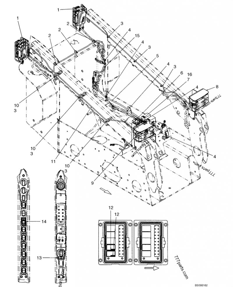 Part diagram ELECTRICAL - ROAD LIGHTS (NA) - COMPACT TRACK LOADERS Case 440CT (COMPACT TRACK LOADER - SERIES 3, ASN N7M483467 (1/08-3/11)) | 777parts.com