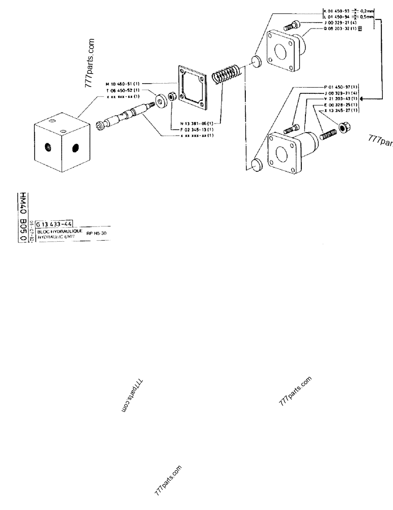 Part diagram HYDRAULIC UNIT RP H5-30 - CRAWLER EXCAVATORS Case 170FG (POCLAIN EXCAVATOR W/ELECTRIC MOTOR (75KW 380V) (1/85-12/92)) | 777parts.com
