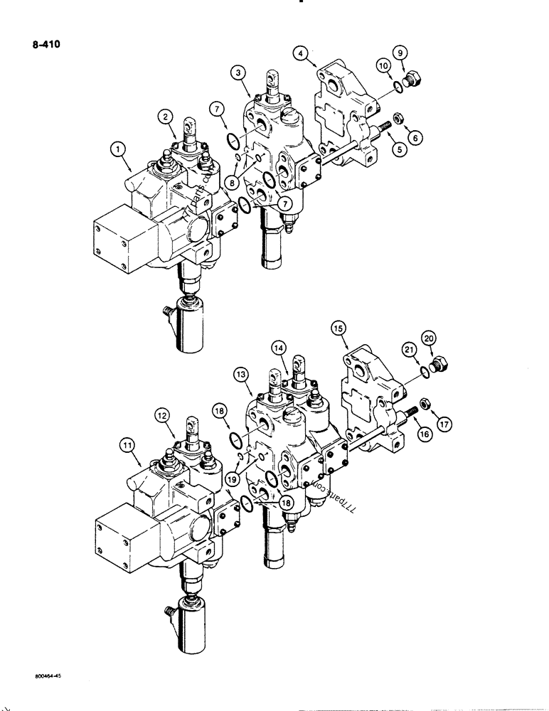 2 SPOOL VALVE LODR MODELS, 3 SPOOL VALVE LODR MODELS W/RIPPER OR CLAM