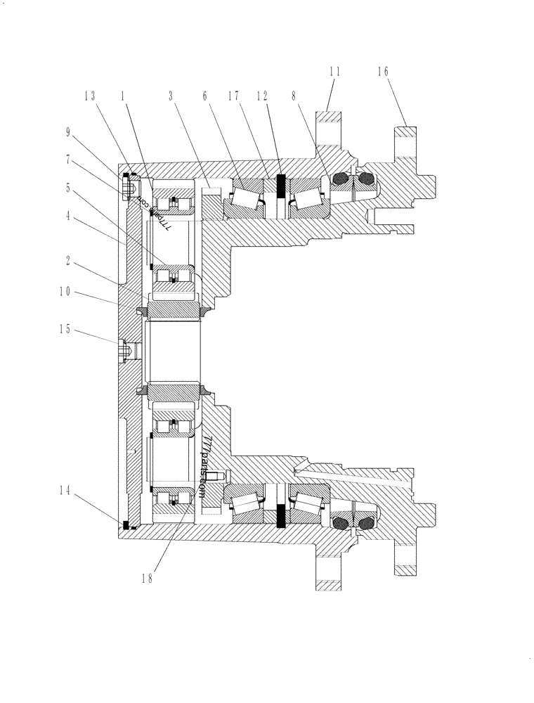 Part diagram MOTOR ASSY - REXROTH 2 SPEED CTL DRIVE MOTOR PRIOR TO N8M483727 (440CT) - COMPACT TRACK LOADERS Case 440CT (COMPACT TRACK LOADER - SERIES 3, ASN N7M483467 (1/08-3/11)) | 777parts.com
