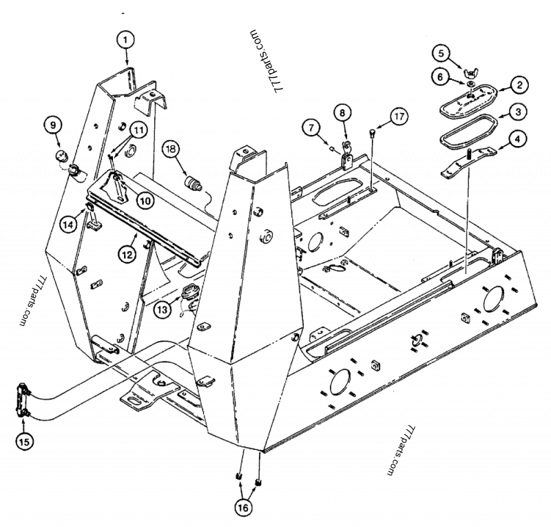 CHASSIS - SKID STEER LOADERS Case 1845C (CASE UNI-LOADER SKID