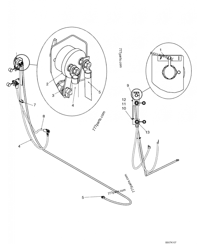 Part diagram DISCONNECT SWITCH - REMOTE JUMP START - COMPACT TRACK LOADERS Case 420CT (COMPACT TRACK LOADER - SERIES 3, ASN N7M455401 (1/08-3/11)) | 777parts.com