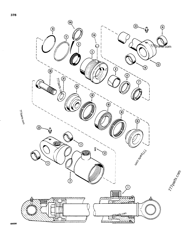 G33456 THREE-POINT HITCH LIFT CYLINDER, WITH TWO PIECE PISTON - LOADER ...