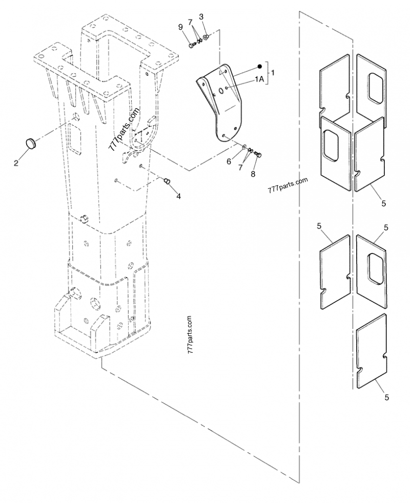 Part diagram SOUNDPROOFING KIT - HYDRAULIC ROCKBREAKER - VERSION : BRETEC CB5200 - CE ATTACHMENTS Case CB5200 (EXCAVATOR HYDRAULIC ROCKBREAKER (1/05-)) | 777parts.com