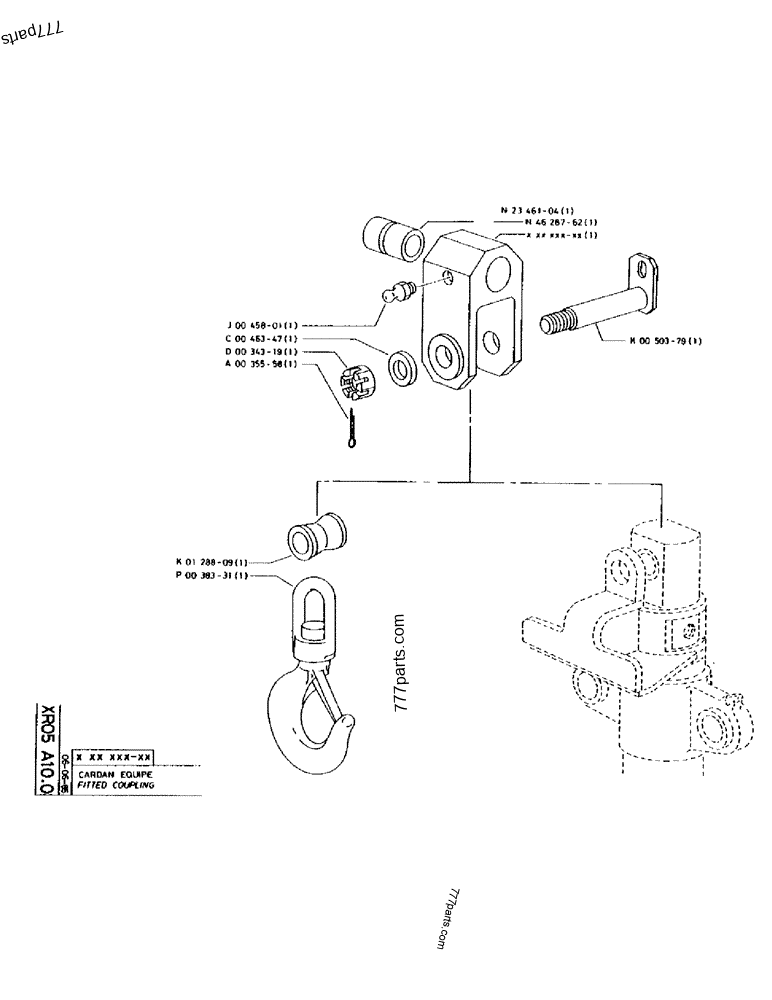 Part diagram FITTED COUPLING - CRAWLER EXCAVATORS Case 170 (POCLAIN CRAWLER EXCAVATOR (S/N 12341 TO 12492) (5/85-12/92)) | 777parts.com