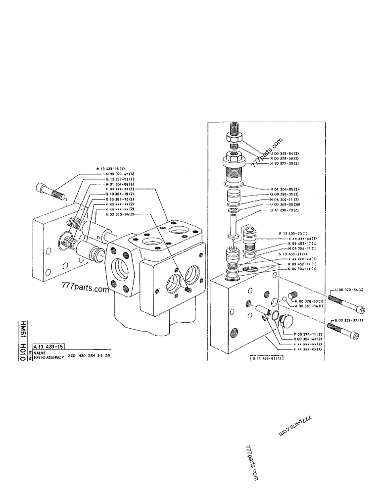 Part diagram VALVE ASSEMBLY - CRAWLER EXCAVATORS Case 220 (POCLAIN CRAWLER EXCAVATOR (1/88-12/92)) | 777parts.com