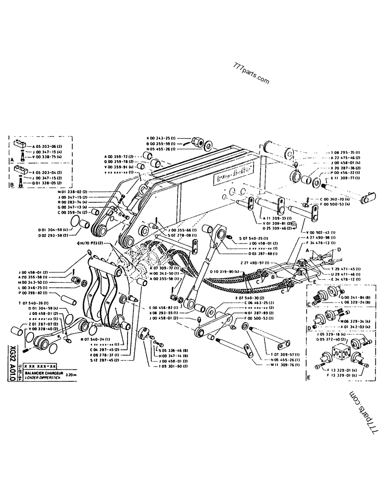Part diagram LOADER DIPPERSTICK - CRAWLER EXCAVATORS Case 160CL (POCLAIN CRAWLER EXCAVATOR (S/N 8321 & AFTER) (5/76-12/82)) | 777parts.com