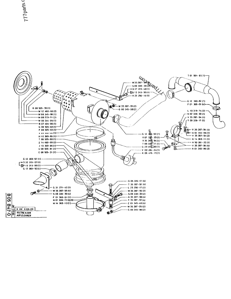 Part diagram AIR CLEANER - CRAWLER EXCAVATORS Case 220 (POCLAIN CRAWLER EXCAVATOR (1/88-12/92)) | 777parts.com
