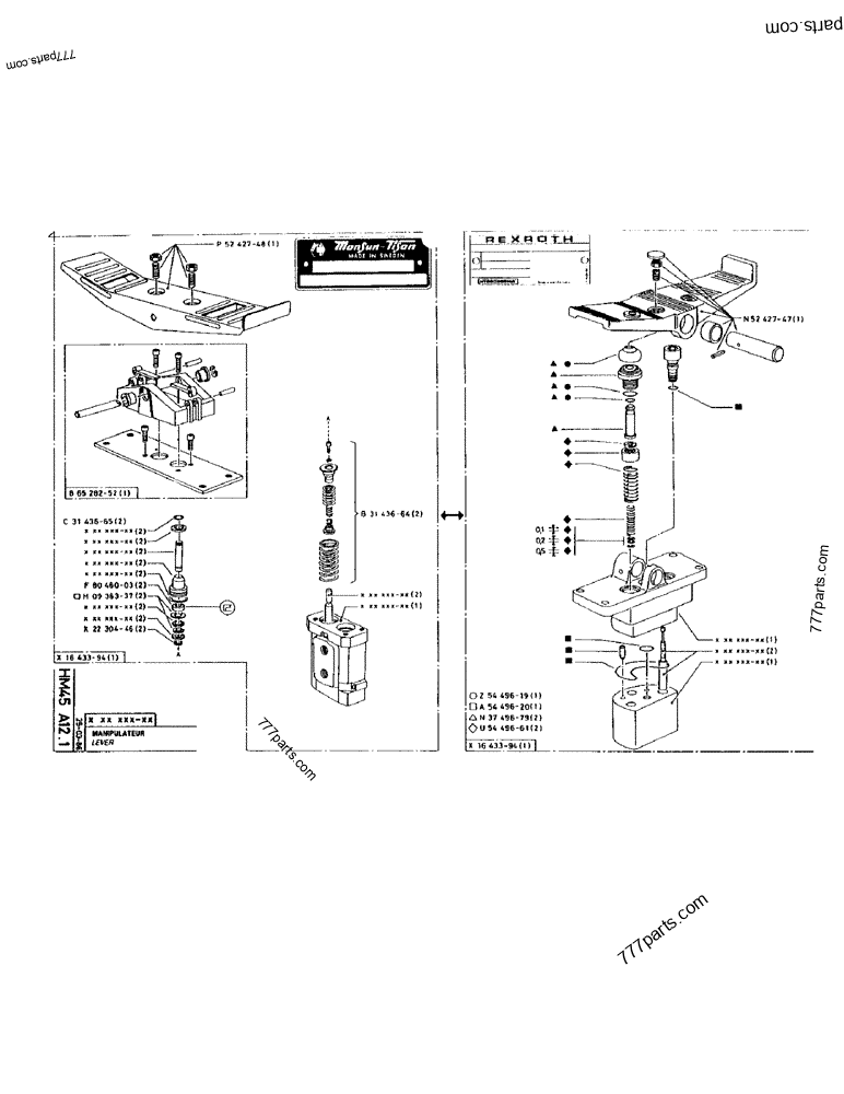 Part diagram LEVER - CRAWLER EXCAVATORS Case 170 (POCLAIN CRAWLER EXCAVATOR (S/N 12341 TO 12492) (5/85-12/92)) | 777parts.com