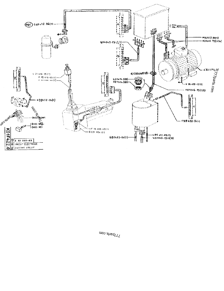 Part diagram ELECTRIC CIRCUIT - CRAWLER EXCAVATORS Case 170FG (POCLAIN EXCAVATOR W/ELECTRIC MOTOR (75KW 380V) (1/85-12/92)) | 777parts.com