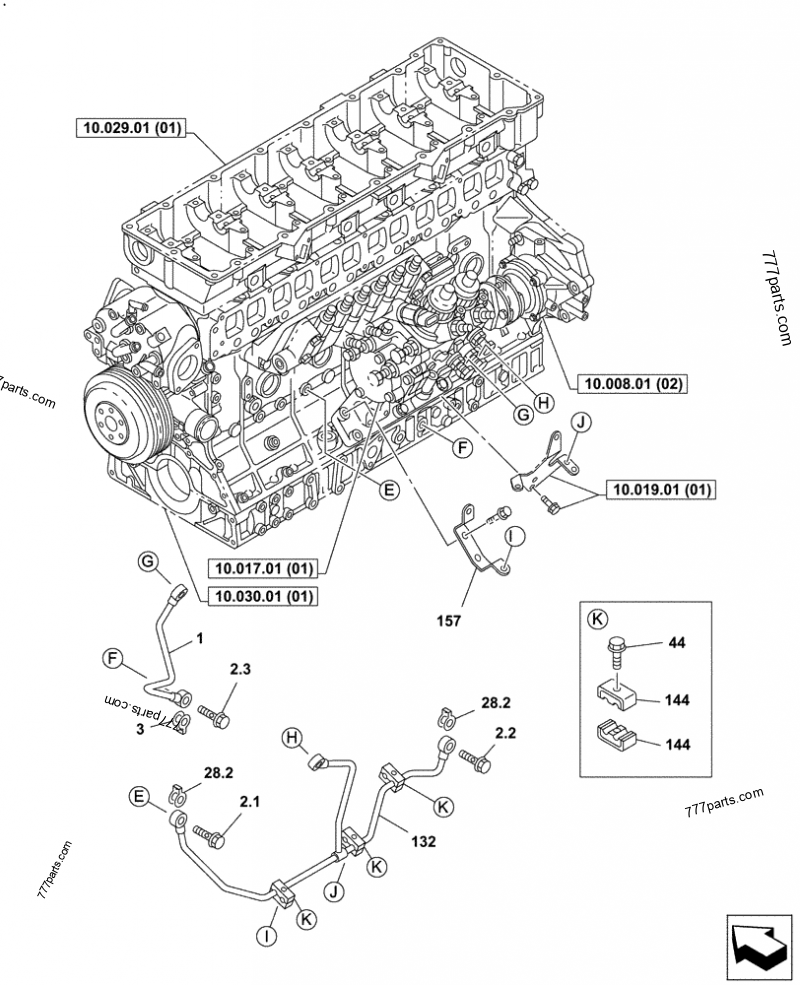 FUEL INJECTION PUMP, OIL LINE - ENGINES ISUZU Case GH