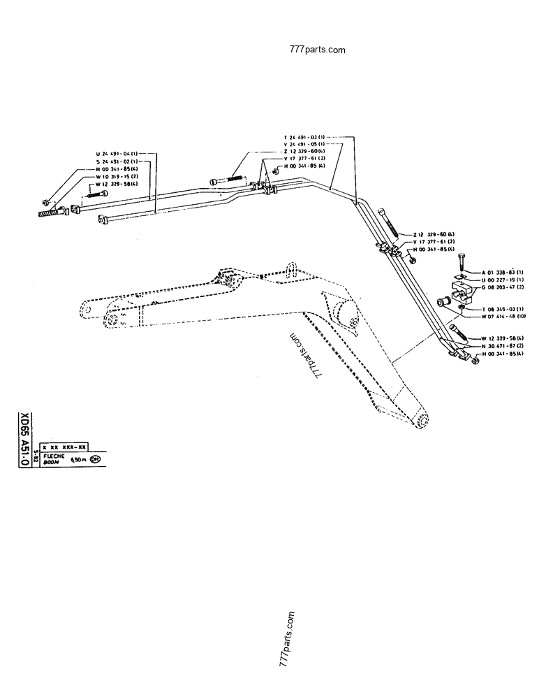 Part diagram BOOM - CRAWLER EXCAVATORS Case 160CL (POCLAIN CRAWLER EXCAVATOR (S/N 8321 & AFTER) (5/76-12/82)) | 777parts.com