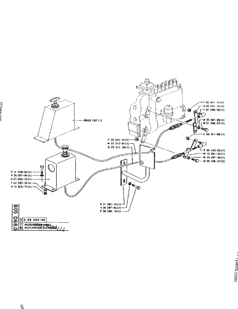 Part diagram ACCELERATION SHUT-DOWN - CRAWLER EXCAVATORS Case 170 (POCLAIN CRAWLER EXCAVATOR (S/N 12341 TO 12492) (5/85-12/92)) | 777parts.com